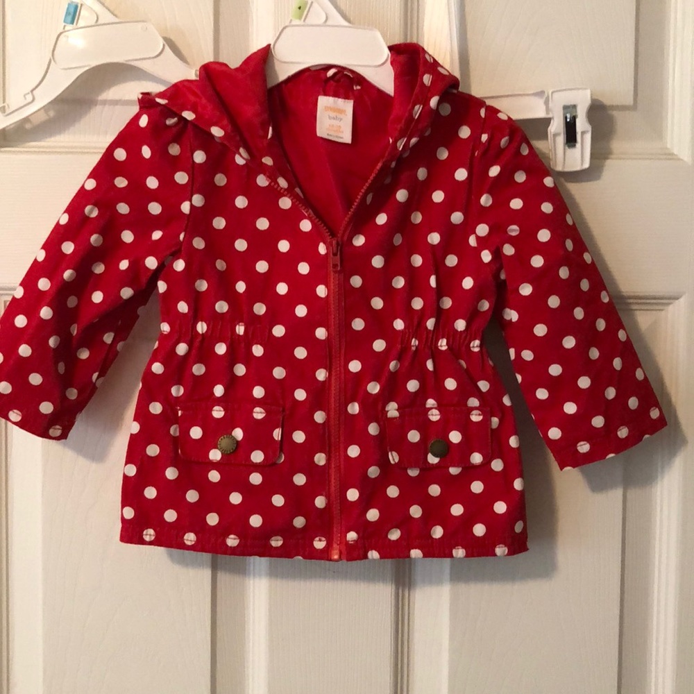 NWOT Gymboree red and white polka dot jacket.
